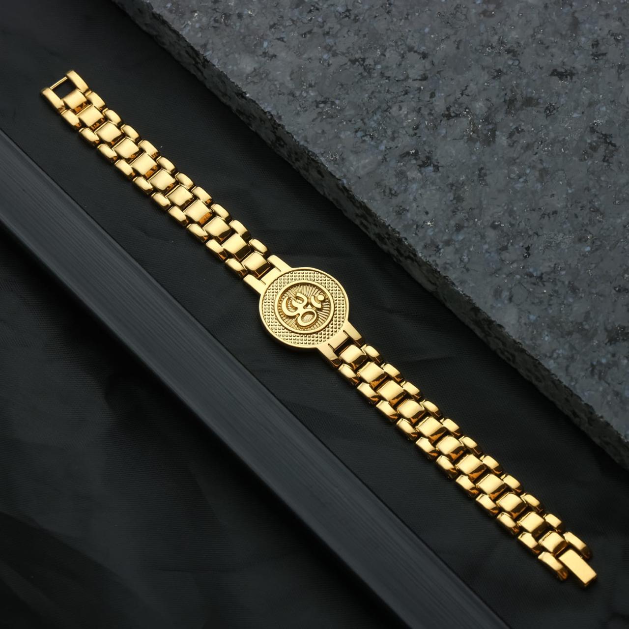 Men’s OM Bracelet – 18K Gold Plated | Stainless Steel | Anti-Tarnish