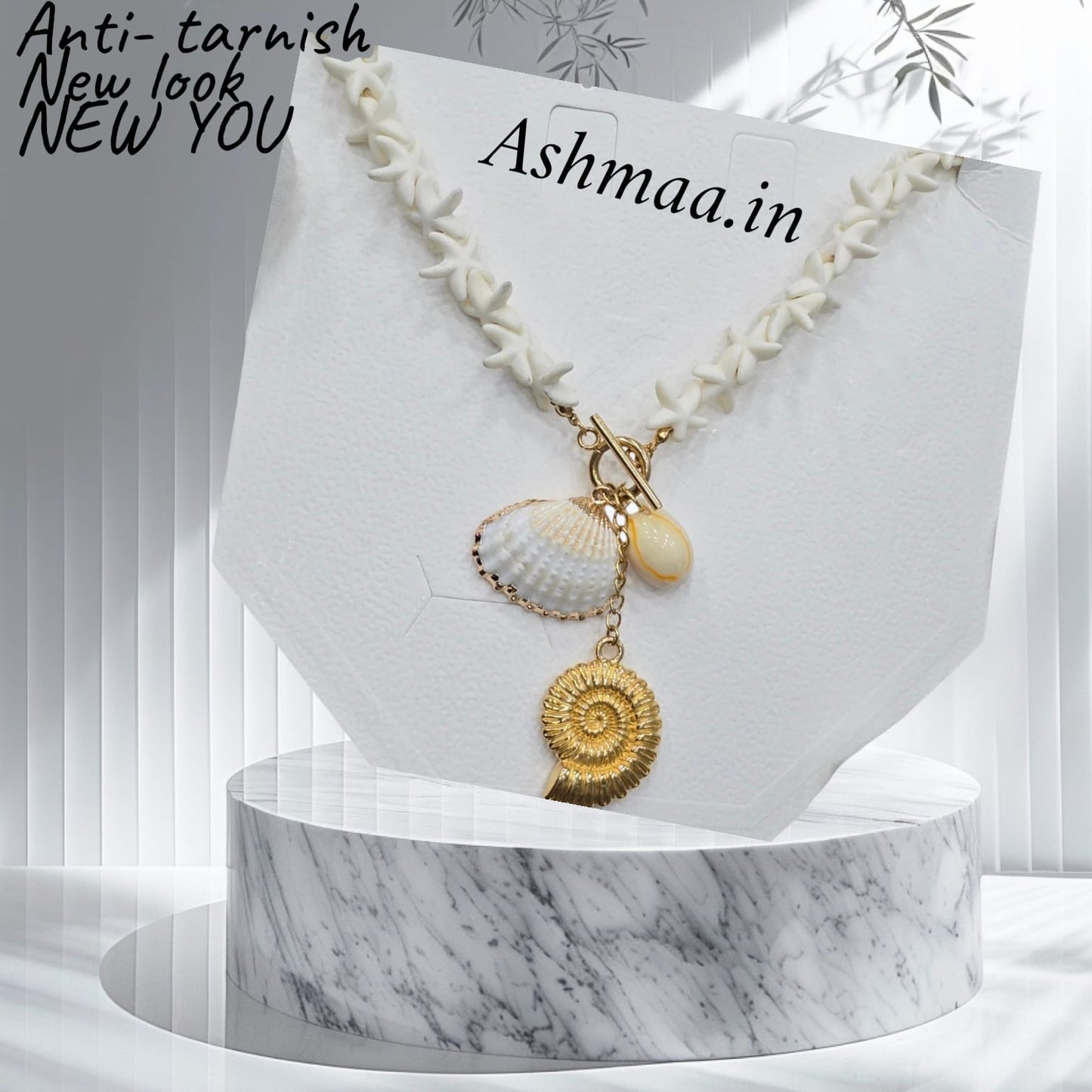 Starfish Shell Pendant Necklace