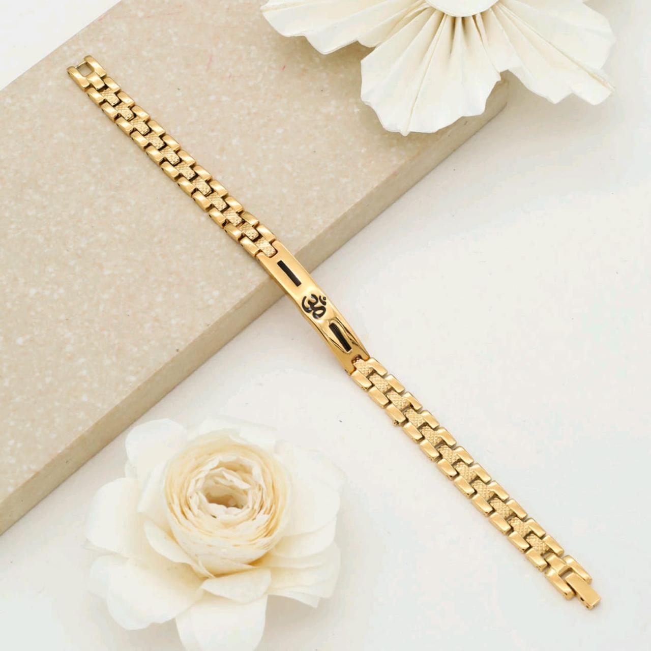 Om Premium Gold Bracelet